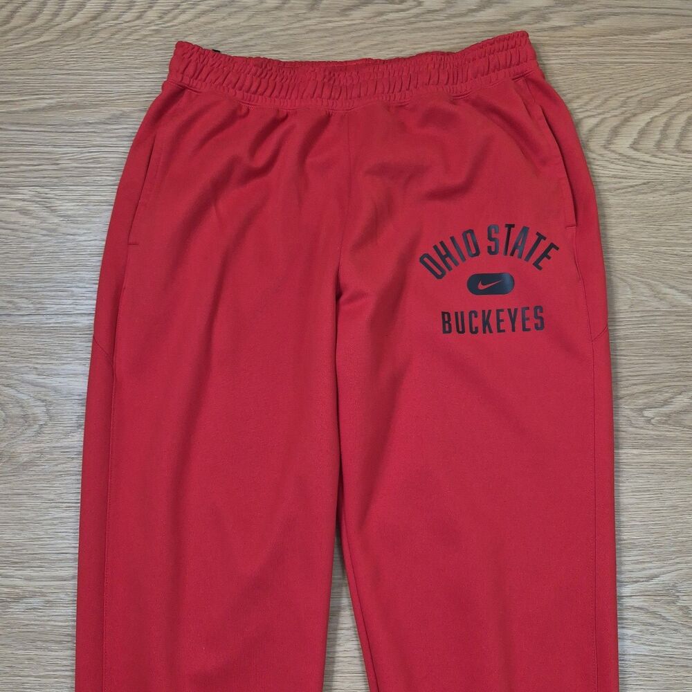 Nike Pants Mens XL Ohio State Red Swoosh Sweatpants NCAA Football Track Casual